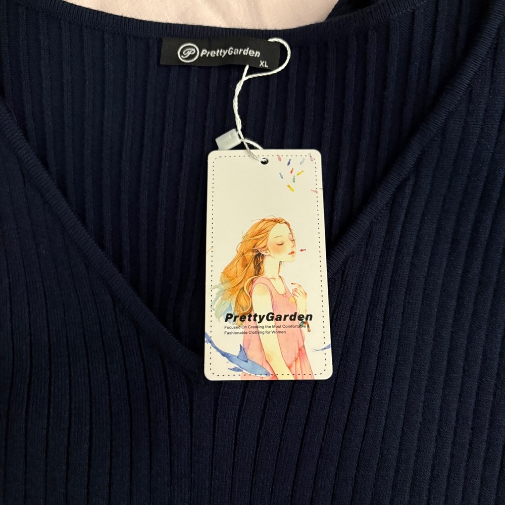 PRETTYGARDEN Pleated Sweater Dress, NWT - Picture 4 of 8
